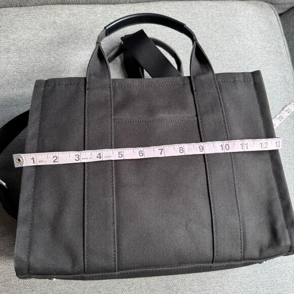 Quince Organic Canvas Small Crossbody Tote Charcoal Black - Picture 11 of 13